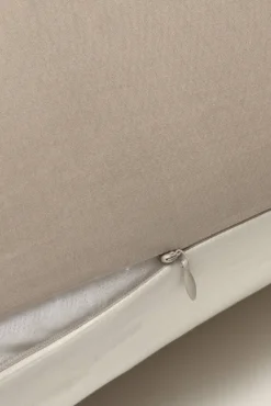 Textura Almofadas-Capa travesseiro algodão percal bicolorida 55 x 55 cm. bege