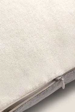 Textura Almofadas-Capa travesseiro veludo algodão 45 x 45 cm. cinzento