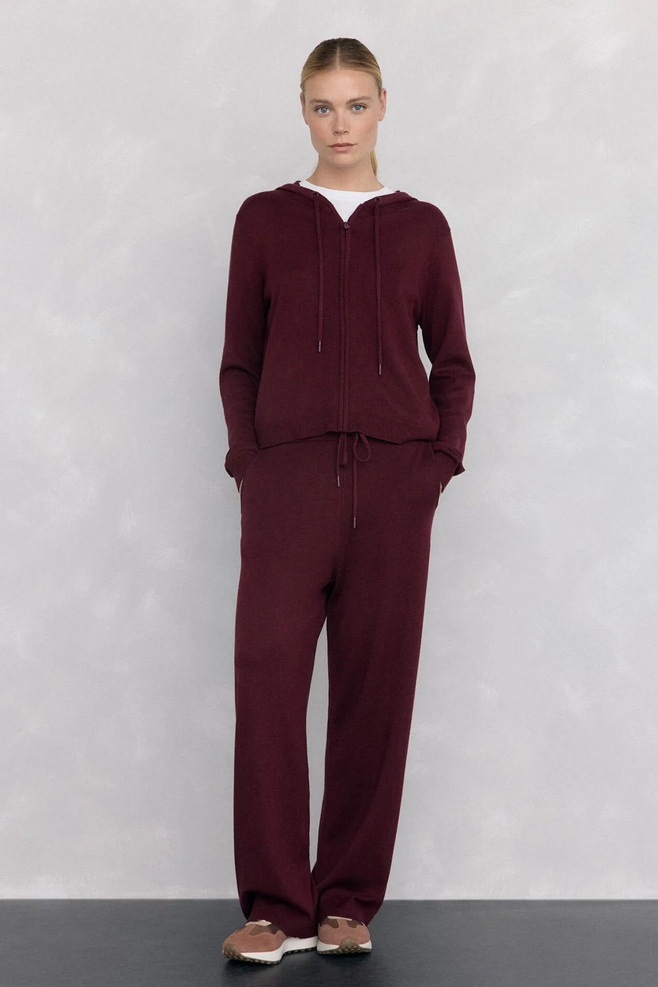 Pedro del Hierro Sobretudos|Camisolas-capuz com malha para atividades físicas Bordeaux