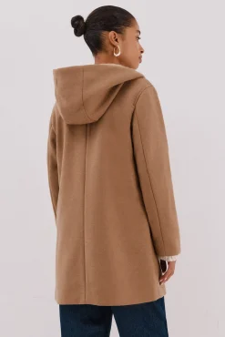 Cortefiel Casacos-capuz com Sobretudo Tostado