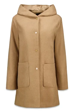 Cortefiel Casacos-capuz com Sobretudo Tostado