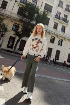 Springfield Kids Sweatshirts|T-Shirts-capuz de ursinho de Sweatshirt para menina estampado