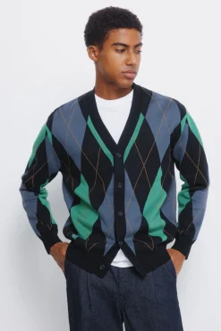 Springfield Camisolas-Cardigan casaco de malha azul