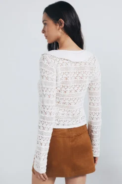 Springfield Camisolas-Cardigan com babados branco