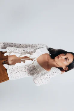 Springfield Camisolas-Cardigan com babados branco