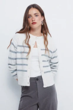 Springfield Camisolas-Cardigan com botões de gola redonda bege