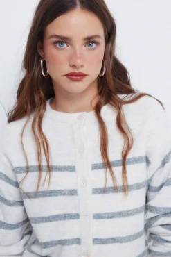 Springfield Camisolas-Cardigan com botões de gola redonda bege