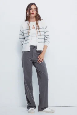 Springfield Camisolas-Cardigan com botões de gola redonda bege