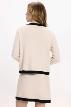 Vila Camisolas-Cardigan com botões dourados e viscose Branco