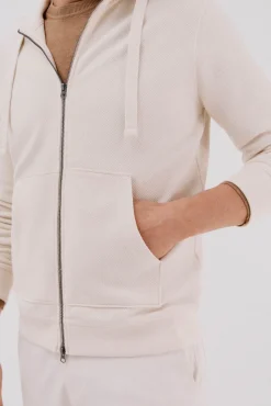 Cortefiel Camisolas-Cardigan com capuz Ecru