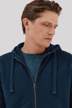 Cortefiel Camisolas-Cardigan com capuz Azul