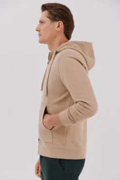 Cortefiel Camisolas-Cardigan com capuz Tostado