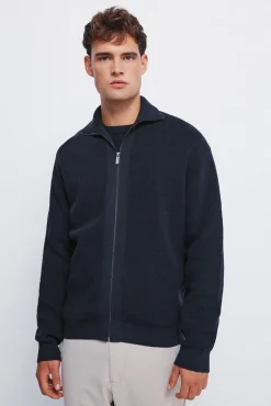 Springfield Camisolas-Cardigan com casaco de malha azul