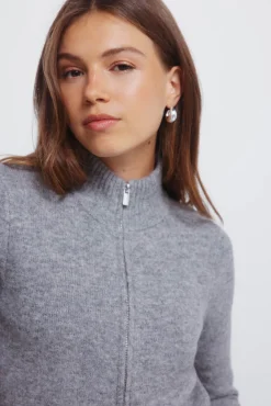 Springfield Camisolas-Cardigan com fecho-éclair cinzento