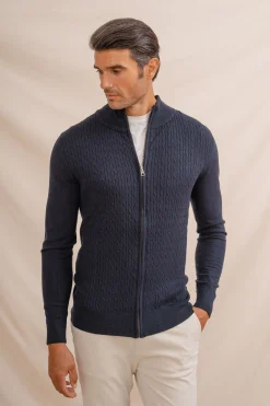 Celopman Camisolas-Cardigan com nó azul