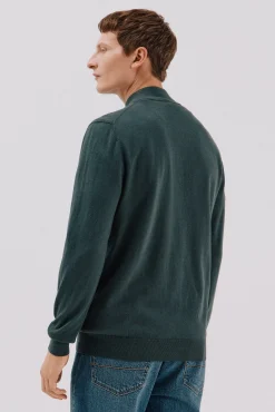 Cortefiel Camisolas-Cardigan de algodão e cashmere Verde