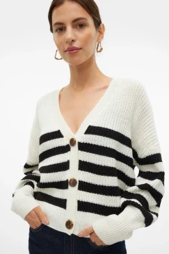 Vero Moda Camisolas-Cardigan de botões de manga comprida Branco