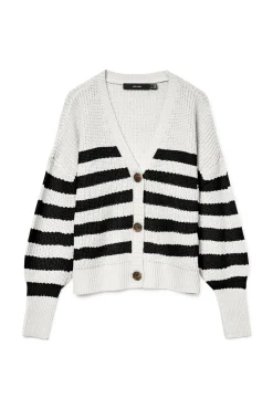 Vero Moda Camisolas-Cardigan de botões de manga comprida Branco