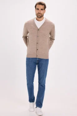 Jack & Jones Camisolas-Cardigan de corte regular Castanho