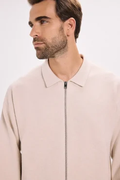 Jack & Jones Camisolas-Cardigan de fecho-éclair com malha Tostado