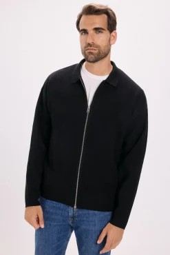 Jack & Jones Camisolas-Cardigan de fecho-éclair com malha Preto