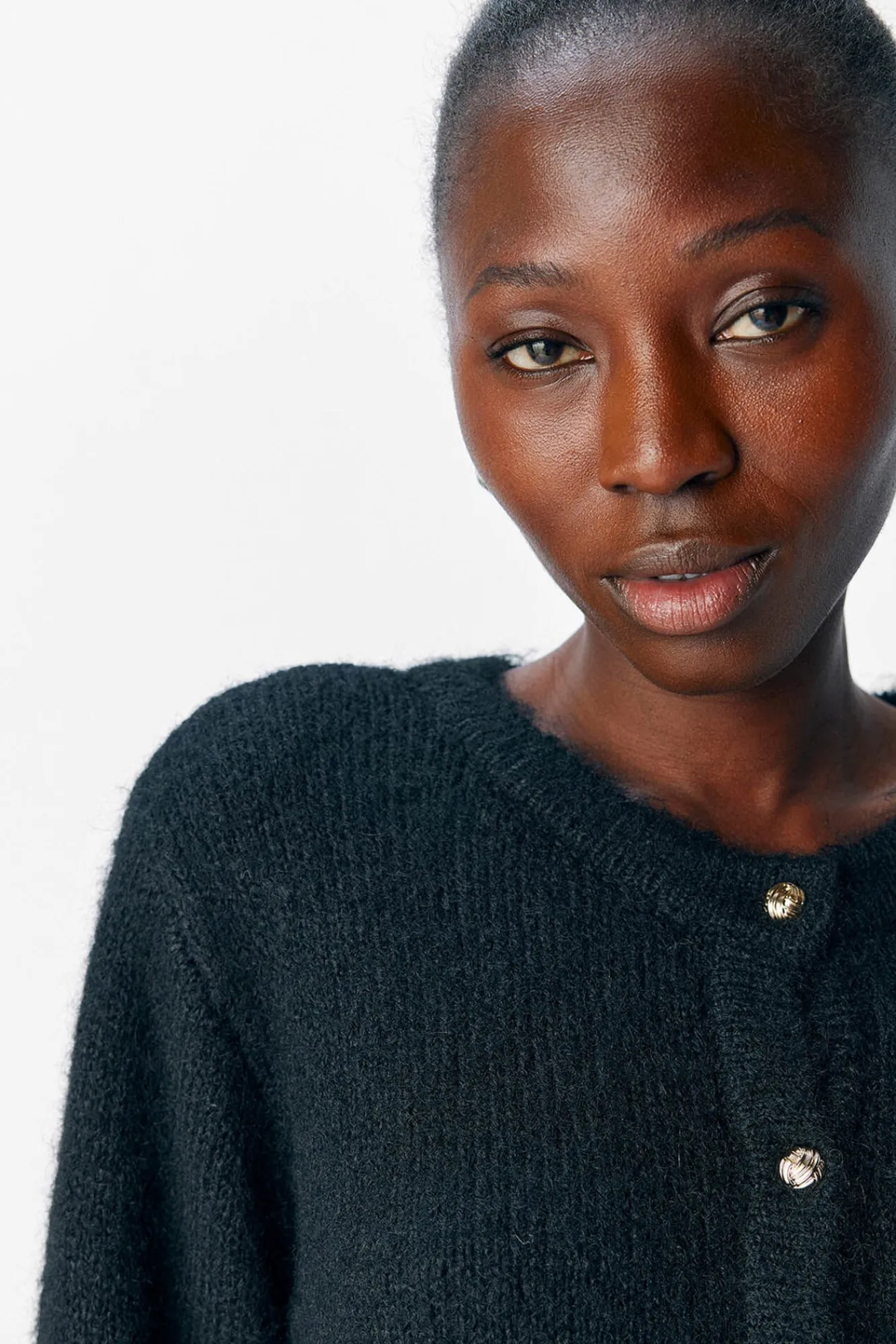 Object Camisolas-Cardigan de lã com gola redonda Preto