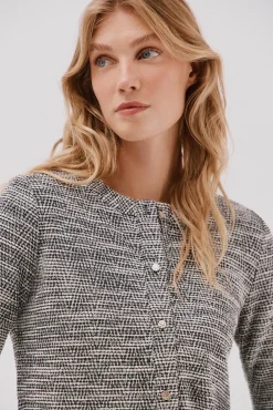 Cortefiel Camisolas-Cardigan de tweed Impress&atilde;o