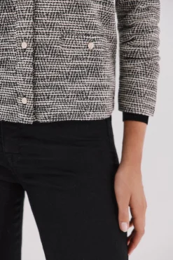 Cortefiel Camisolas-Cardigan de tweed Impress&atilde;o