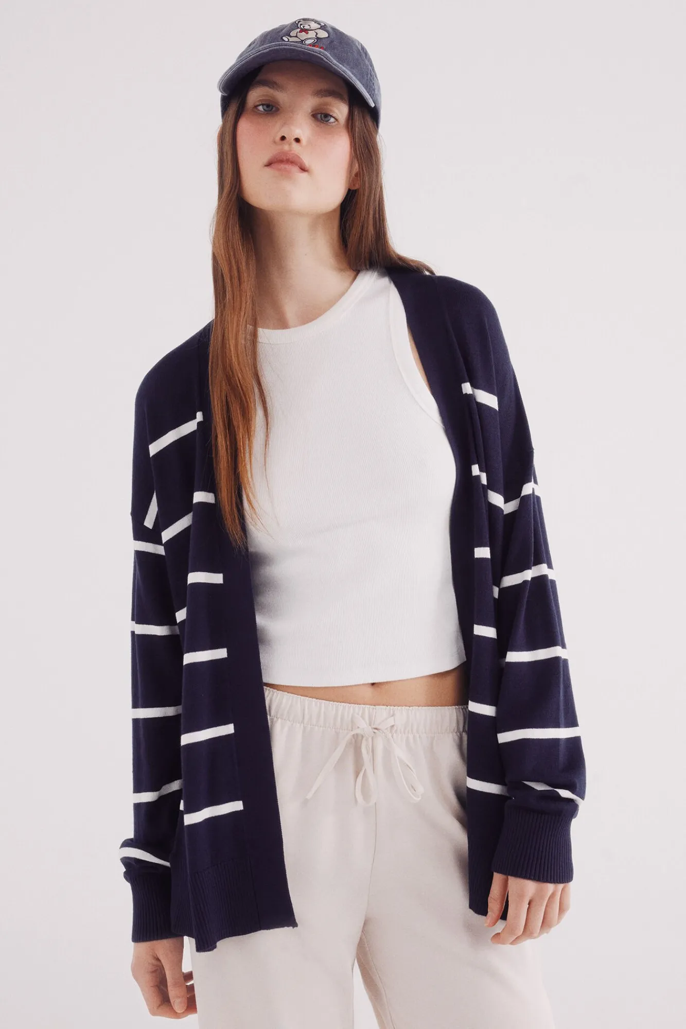 Springfield Camisolas-Cardigan leve aberto azul