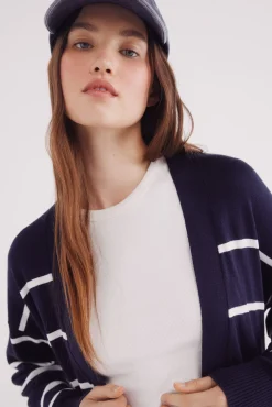 Springfield Camisolas-Cardigan leve aberto azul