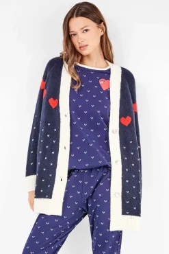 Gisela Roupões-Cardigan longo de malha branco