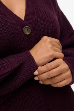 Vero Moda Curve Camisolas-Cardigan plus size de malha malha Roxo