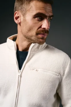 OOTO Camisolas-Cardigan tecido sherpa Ecru