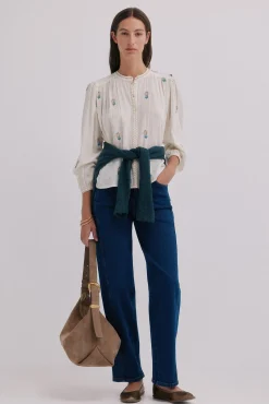 Hoss Intropia Blusas-Carina. Blusa bordada Ecru