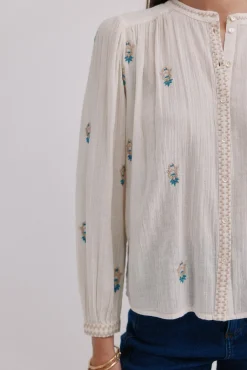 Hoss Intropia Blusas-Carina. Blusa bordada Ecru