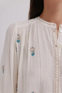 Hoss Intropia Blusas-Carina. Blusa bordada Ecru