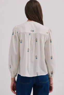 Hoss Intropia Blusas-Carina. Blusa bordada Ecru