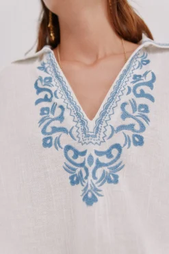 Hoss Intropia Blusas-Carla. Blusa bordada Ecru