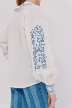 Hoss Intropia Blusas-Carla. Blusa bordada Ecru