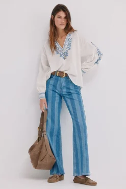 Hoss Intropia Blusas-Carla. Blusa bordada Ecru