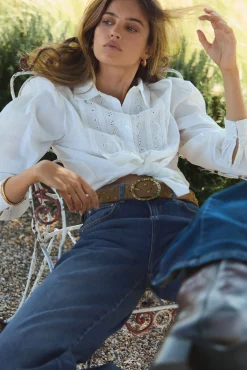 Hoss Intropia Blusas-Carmen. Blusa minimalista Branco