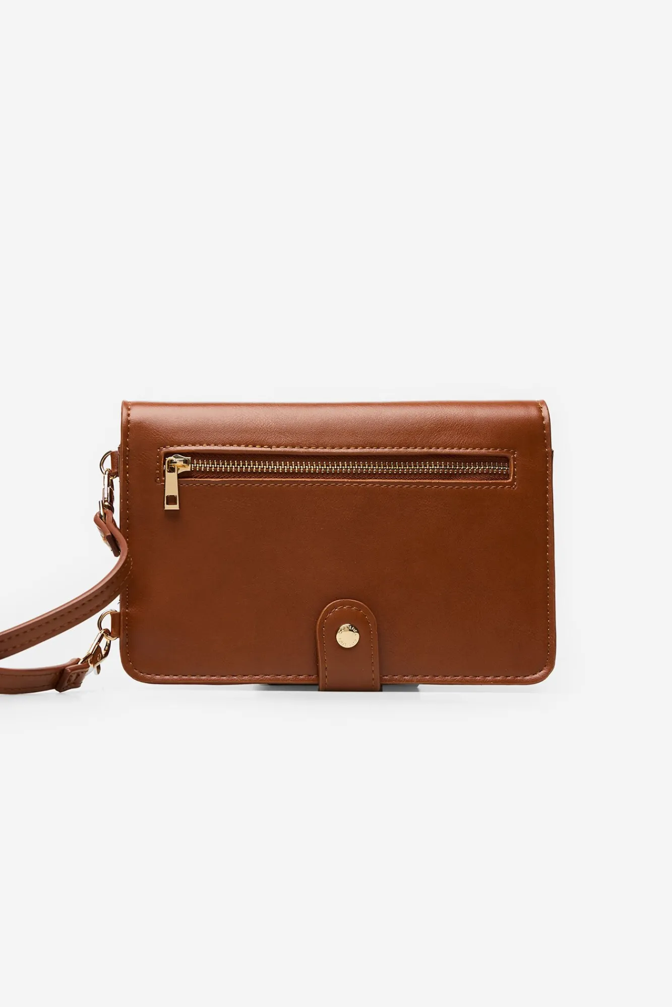 Cortefiel Malas-Carteira celular tipo carteira liso Castanho