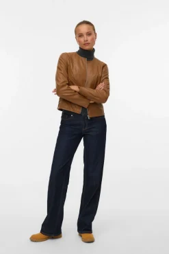 Vero Moda Sobretudos-Casaco Castanho