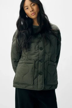 Object Sobretudos|Casacos-Casaco acolchoada Verde