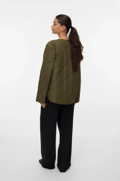 Vero Moda Sobretudos|Casacos-Casaco acolchoada Verde