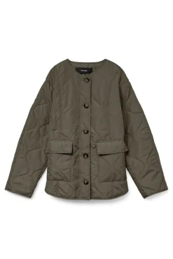 Vero Moda Sobretudos|Casacos-Casaco acolchoada Verde