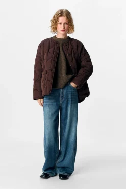 Object Sobretudos|Casacos-Casaco acolchoada Castanho