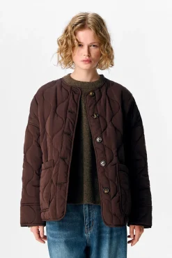 Object Sobretudos|Casacos-Casaco acolchoada Castanho