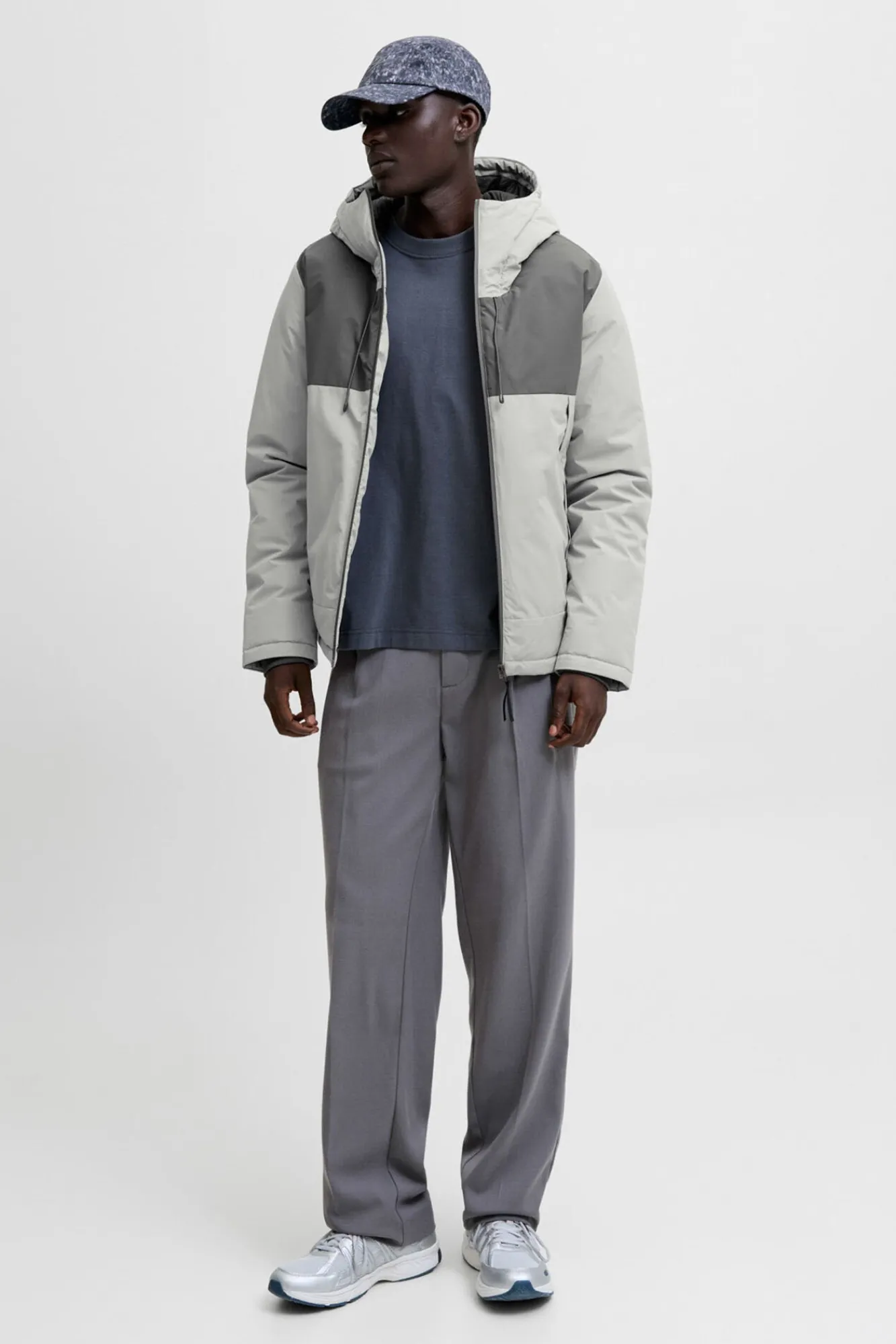 Jack & Jones Casacos-Casaco acolchoada bicolor cinzento