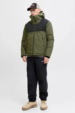 Jack & Jones Casacos-Casaco acolchoada bicolor verde
